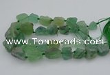 CNG1165 15.5 inches 15*25mm - 25*30mm nuggets green fluorite beads