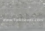 CNG1175 15.5 inches 6*14mm - 8*14mm nuggets white crystal beads