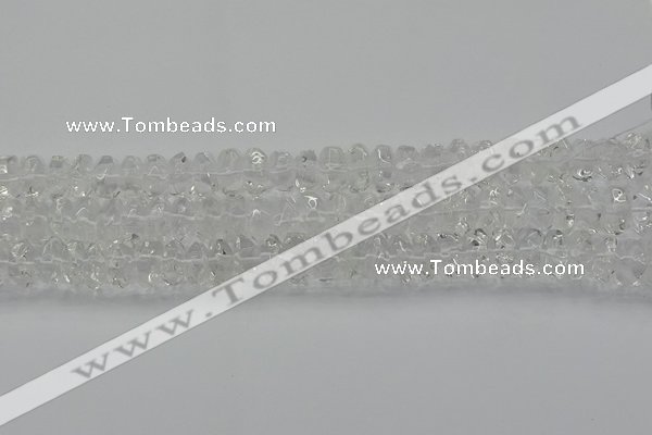 CNG1175 15.5 inches 6*14mm - 8*14mm nuggets white crystal beads