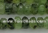 CNG1179 15.5 inches 6*14mm - 8*14mm nuggets green rutilated quartz beads