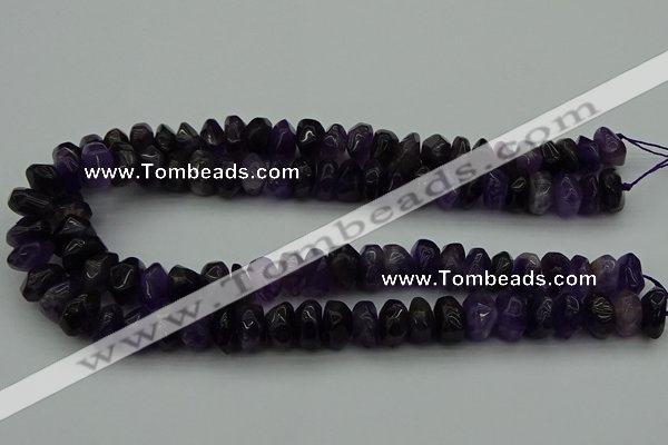 CNG1180 15.5 inches 6*14mm - 8*14mm nuggets amethyst beads