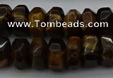 CNG1185 15.5 inches 6*14mm - 8*14mm nuggets yellow tiger eye beads