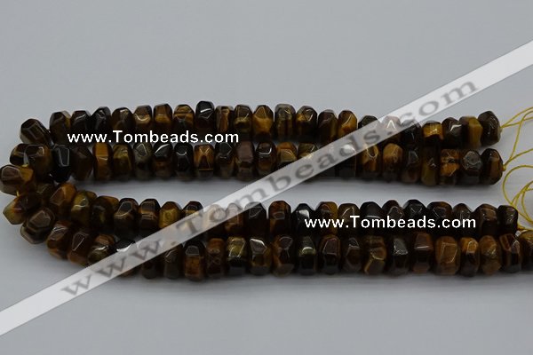 CNG1185 15.5 inches 6*14mm - 8*14mm nuggets yellow tiger eye beads