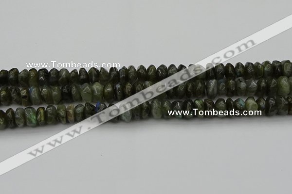 CNG1186 15.5 inches 6*14mm - 8*14mm nuggets labradorite beads