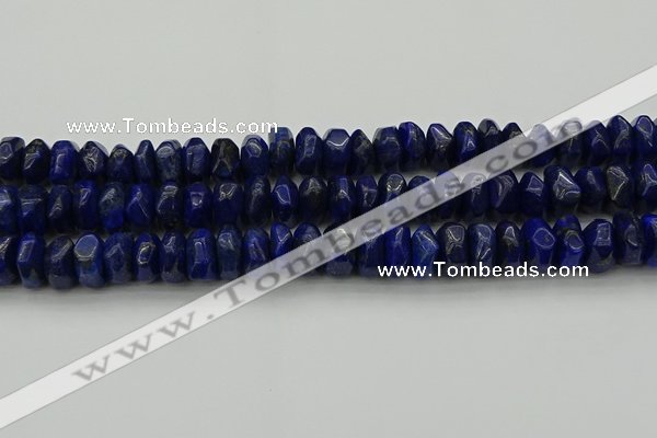 CNG1188 15.5 inches 6*14mm - 8*14mm nuggets lapis lazuli beads