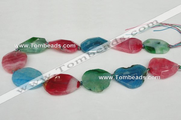 CNG1207 15.5 inches 20*30mm - 30*40mm freeform agate beads