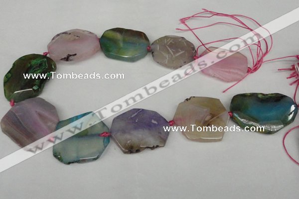 CNG1208 15.5 inches 25*35mm - 35*45mm freeform agate beads