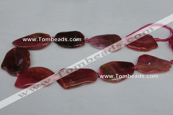 CNG1209 15.5 inches 25*35mm - 35*45mm freeform agate beads