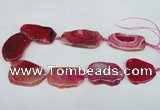 CNG1218 15.5 inches 25*35mm - 35*45mm freeform agate beads