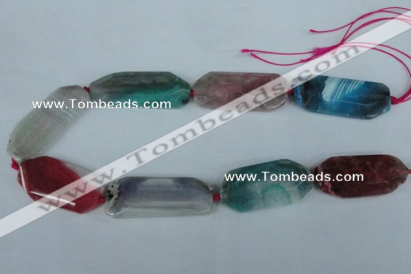 CNG1226 15.5 inches 20*35mm - 24*45mm freeform agate beads