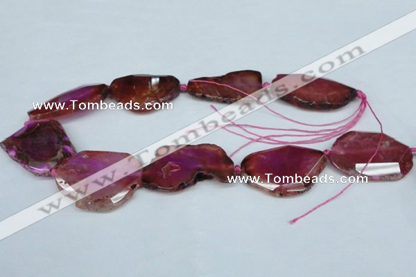 CNG1231 15.5 inches 25*35mm - 35*45mm freeform agate beads