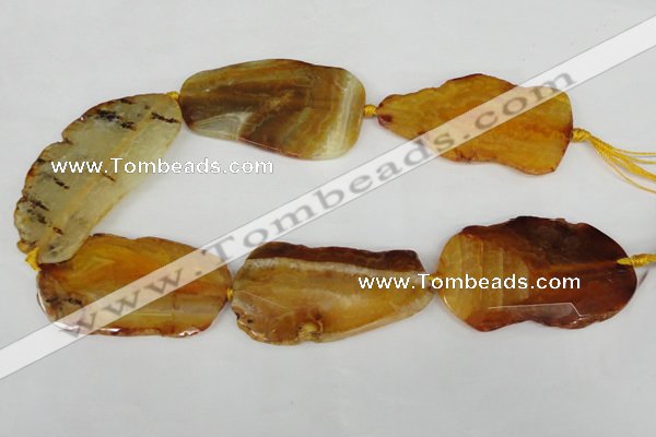 CNG1236 15.5 inches 30*50mm - 40*65mm freeform agate beads