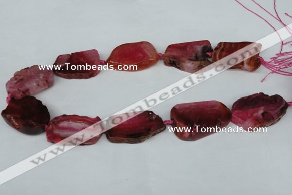 CNG1239 15.5 inches 25*35mm - 30*45mm freeform agate beads