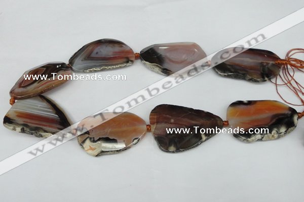 CNG1240 15.5 inches 30*40mm - 35*50mm freeform agate beads