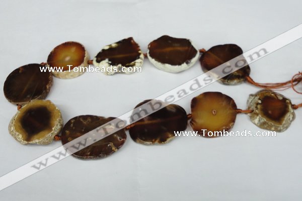 CNG1245 15.5 inches 25*35mm - 30*45mm freeform agate beads