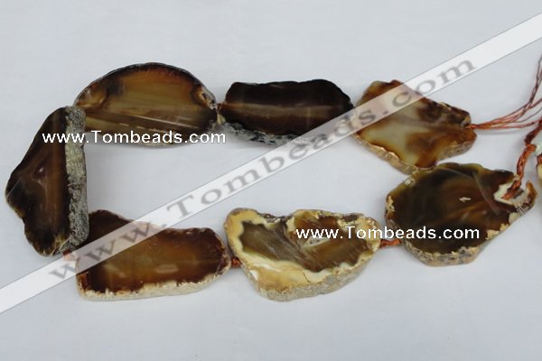 CNG1246 15.5 inches 30*50mm - 40*60mm freeform agate beads