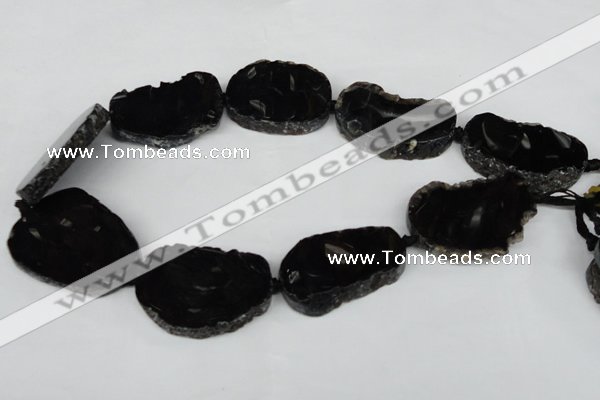 CNG1247 15.5 inches 25*35mm - 30*45mm freeform agate beads