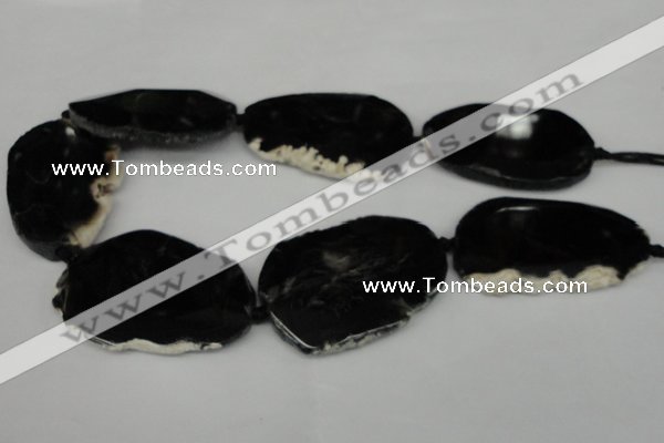 CNG1249 15.5 inches 35*40mm - 45*50mm freeform agate beads