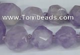 CNG1305 15.5 inches 8mm - 18mm faceted nuggets lavender amethyst beads