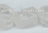 CNG1309 15*20mm – 25*30mm faceted nuggets rose quartz beads