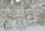 CNG1315 10*25mm – 12*35mm faceted nuggets smoky quartz beads