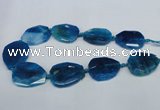 CNG1332 15.5 inches 35*40mm faceted freeform agate beads