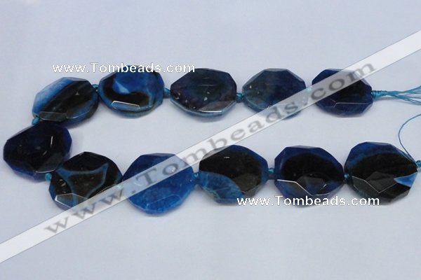 CNG1337 15.5 inches 32*35mm faceted freeform agate beads