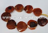 CNG1341 15.5 inches 42*45mm faceted freeform agate beads