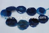 CNG1343 15.5 inches 42*45mm faceted freeform agate beads