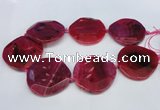 CNG1346 15.5 inches 52*55mm faceted freeform agate beads