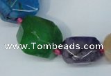 CNG1361 15.5 inches 8*10mm - 20*25mm faceted nuggets agate beads