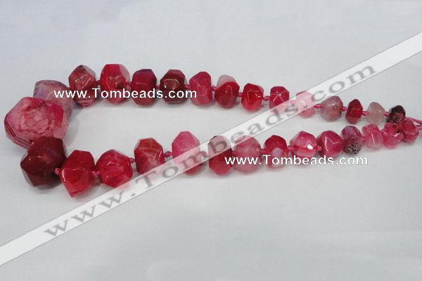 CNG1365 15.5 inches 8*12mm - 22*30mm faceted nuggets agate beads