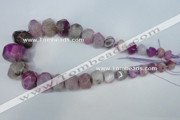 CNG1366 15.5 inches 8*12mm - 22*30mm faceted nuggets agate beads