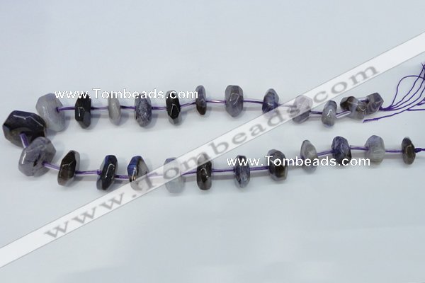 CNG1377 15.5 inches 8*14mm - 10*30mm faceted nuggets agate beads