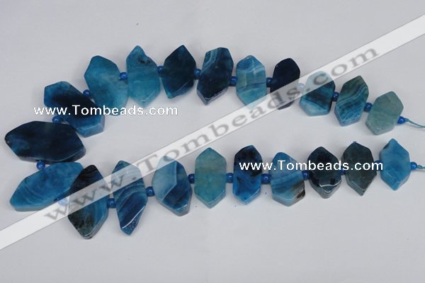 CNG1396 15.5 inches 15*25mm - 20*40mm wand agate gemstone beads