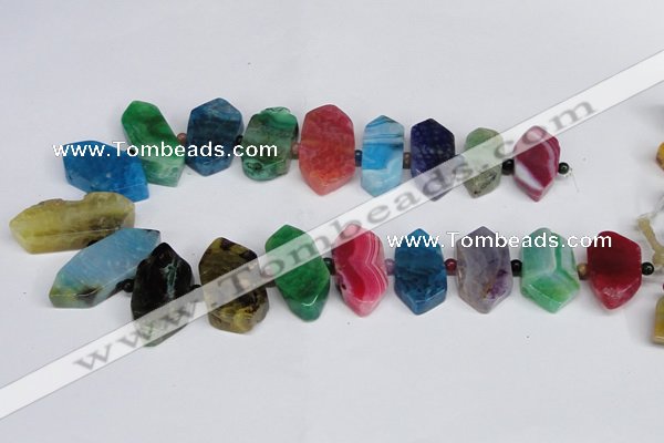 CNG1397 15.5 inches 15*25mm - 20*40mm wand agate gemstone beads