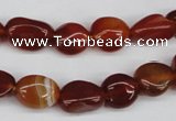 CNG14 15.5 inches 9*14mm nuggets red agate gemstone beads