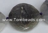 CNG1410 15.5 inches 30*35mm - 35*38mm faceted freeform agate beads