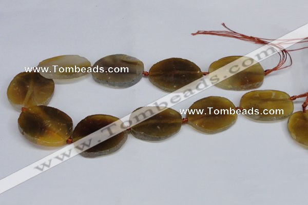 CNG1412 15.5 inches 25*35mm - 35*38mm faceted freeform agate beads