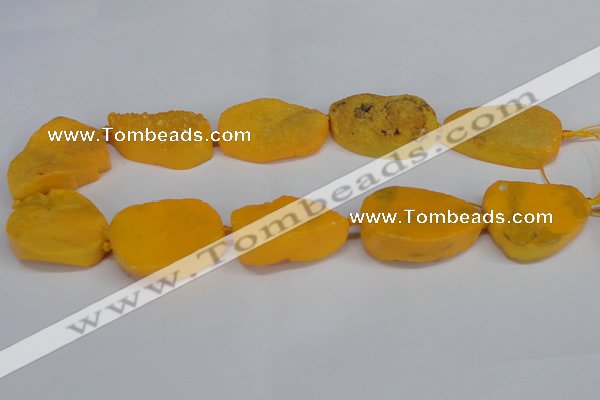 CNG1420 15.5 inches 25*35mm - 30*40mm freeform agate beads