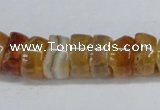 CNG1440 15.5 inches 6*12mm - 10*12mm nuggets agate gemstone beads