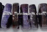 CNG1465 15.5 inches 12*35mm nuggets agate gemstone beads