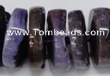 CNG1465 15.5 inches 12*35mm nuggets agate gemstone beads