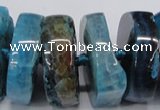 CNG1467 15.5 inches 12*35mm nuggets agate gemstone beads