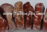 CNG1468 15.5 inches 12*35mm nuggets agate gemstone beads