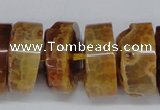 CNG1472 15.5 inches 10*25mm - 14*25mm nuggets agate gemstone beads