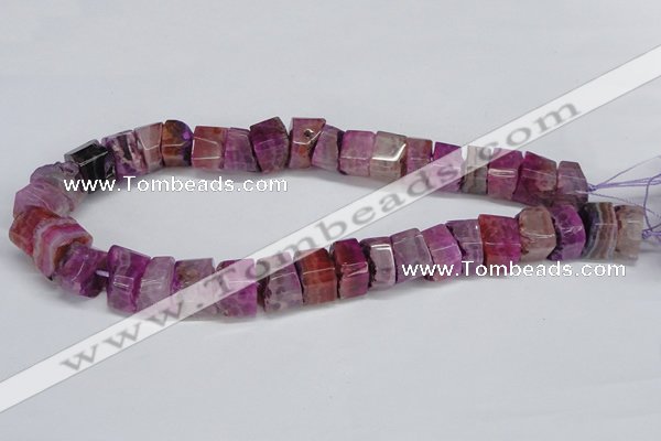 CNG1476 15.5 inches 8*15mm - 12*15mm nuggets agate gemstone beads