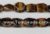 CNG15 15.5 inches 10*12mm faceted nuggets yellow tiger eye beads