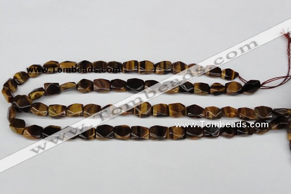 CNG15 15.5 inches 10*12mm faceted nuggets yellow tiger eye beads