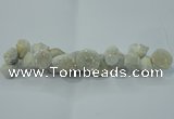 CNG1535 7.5 inches 10*14mm - 15*20mm nuggets plated druzy agate beads